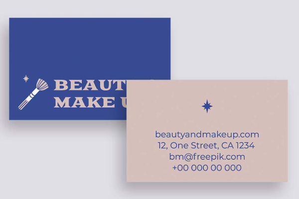 In Hoa Long nhận thiết kế và in mẫu card visit makeup tối giản