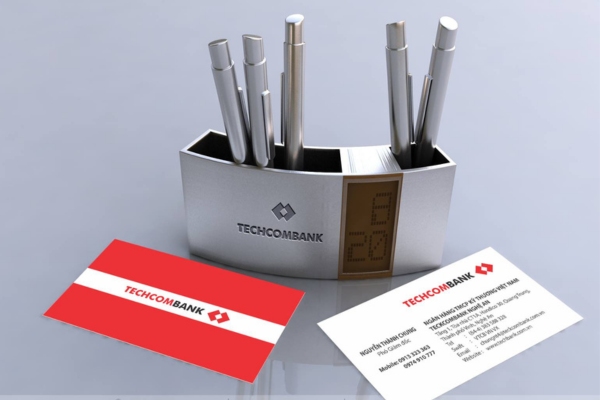 Mẫu card visit ngân hàng TechcomBank chuẩn