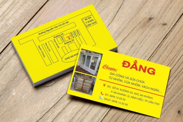 Mẫu card visit nhôm kính đẹp mắt