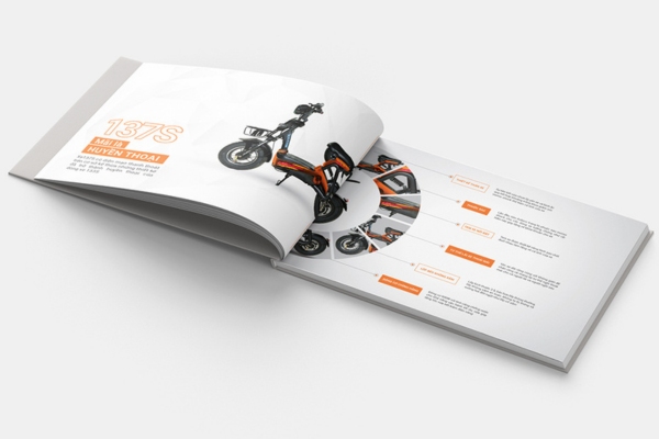 Mẫu catalogue xe điện đẹp mắt