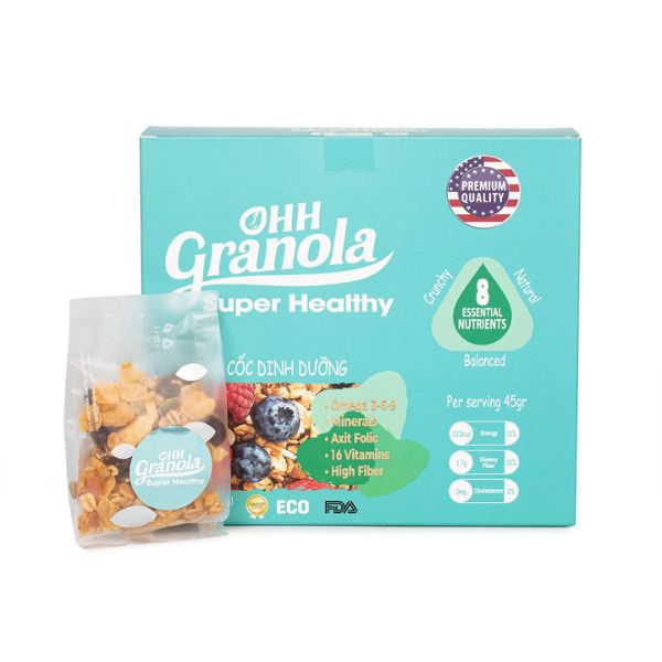 In hộp giấy granola giá rẻ, thiết kế theo yêu cầu