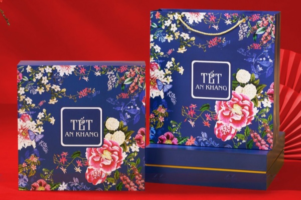 Mẫu hộp quà tết 2026 hoa văn nổi bật