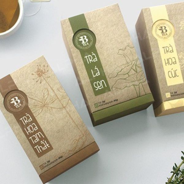 In hộp giấy đựng trà thảo mộc giá rẻ, thiết kế đẹp