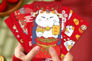 Mẫu bao lì xì mèo thần tài giá rẻ, thiết kế đẹp