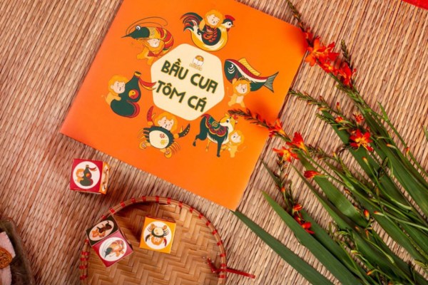 Mẫu in nhãn sticker bầu cua tôm cá đẹp tạo không khí vui vẻ