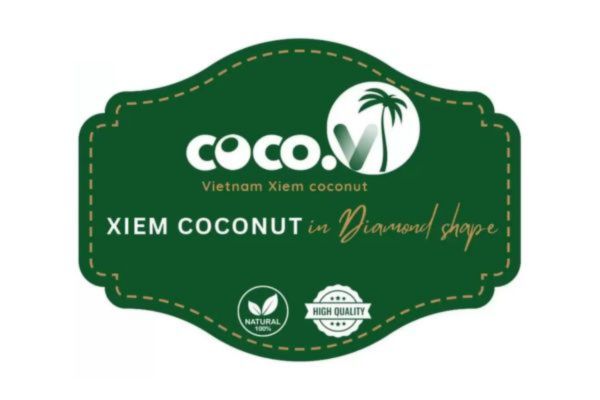 Mẫu tem nhãn dừa xiêm giá rẻ, thiết kế theo yêu cầu