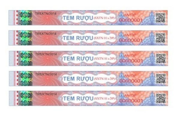 Mẫu tem niêm phong rượu giá rẻ, chất lượng cao