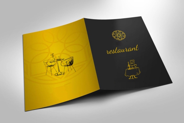 Mẫu kẹp file nhà hàng đẹp mắt