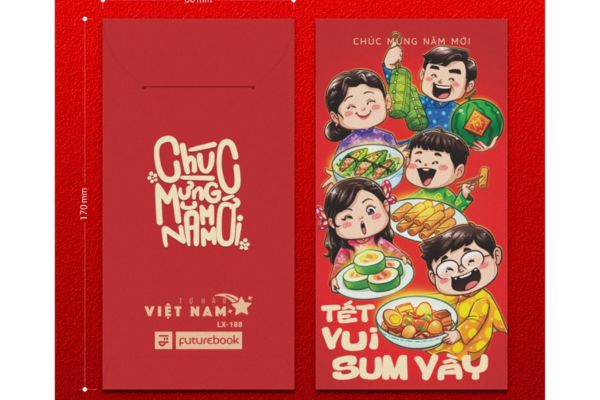 Mẫu lì xì mâm cơm tất niên giá rẻ, chất lượng cao