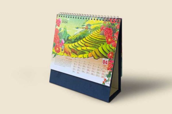 Mẫu lịch để bàn chữ a tại Hà Nội