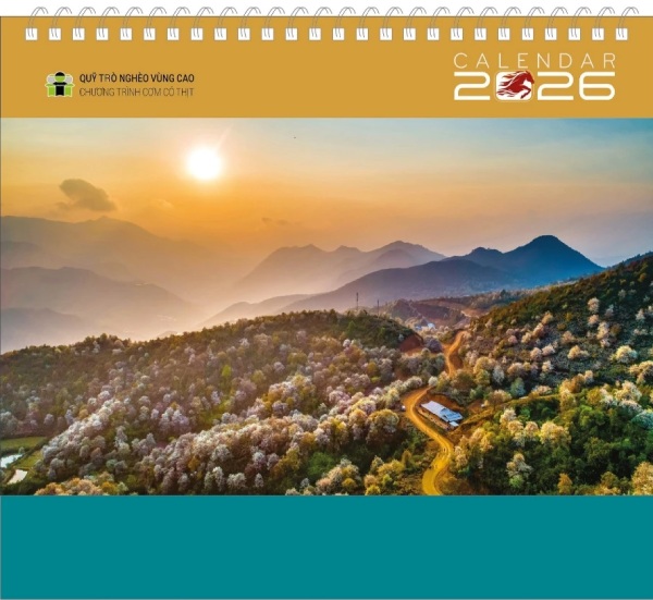 In Hoa Long nhận thiết kế và in ấn Mẫu lịch để bàn Cảnh đẹp việt nam số lượng ít