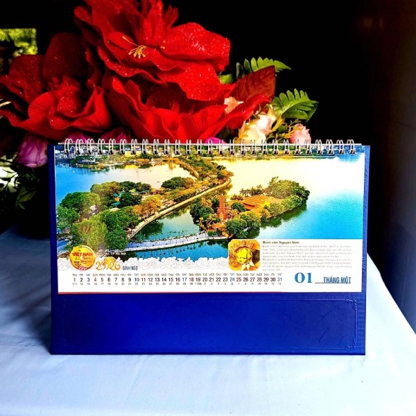 In Hoa Long nhận thiết kế và in ấn Mẫu lịch để bàn Cảnh đẹp việt nam mọi số lượng