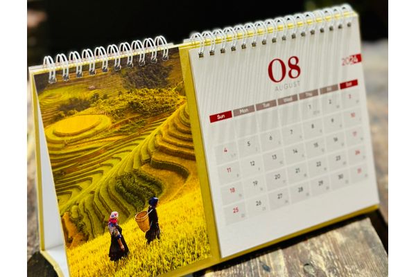 Mẫu lịch để bàn chữ a tại Hà Nội