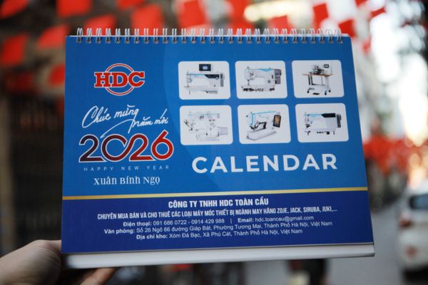 Mẫu lịch để bàn chữ a tại Hà Nội