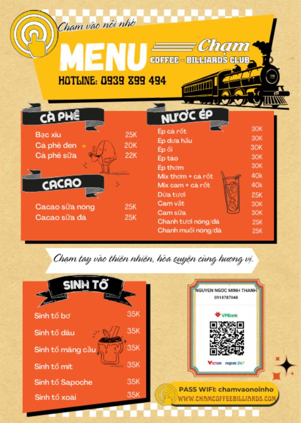 In Hoa Long nhận thiết kế và in ấn mẫu menu quán bida chuyên nghiệp