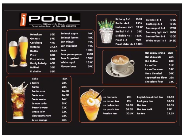 In Hoa Long nhận thiết kế và in ấn mẫu menu quán bida đẹp