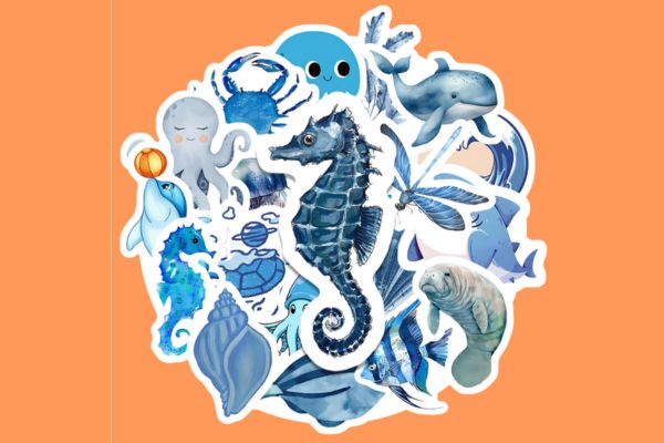 Mẫu sticker biển cả chất lượng cao