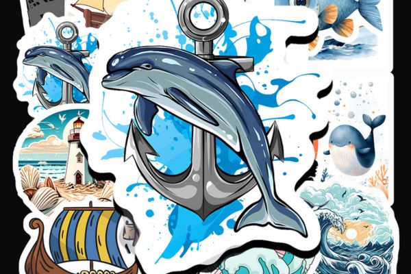 Mẫu sticker biển cả chất lượng cao