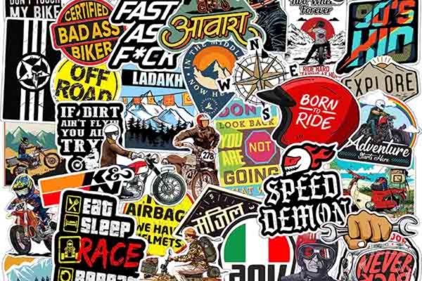 Mẫu sticker dán mũ bảo hiểm giá rẻ, chất lượng cao