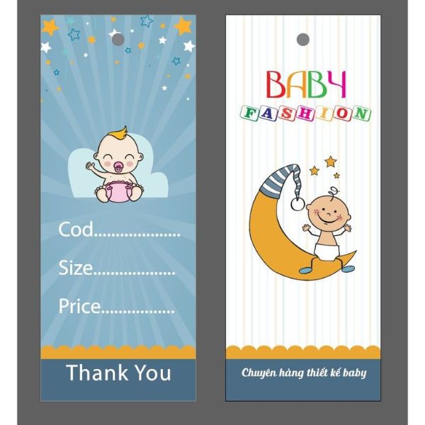 In tag quần áo shop trẻ em giá rẻ, thiết kế theo yêu cầu