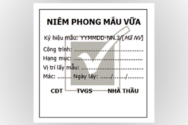 Mẫu tem dán mẫu bê tông in trên giấy