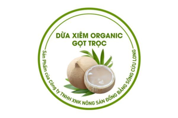 Mẫu tem nhãn dừa xiêm giá rẻ, thiết kế theo yêu cầu