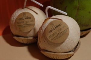 Mẫu tem nhãn dừa xiêm giá rẻ, thiết kế theo yêu cầu