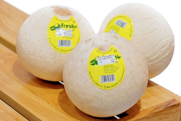 Mẫu tem nhãn dừa xiêm giá rẻ, thiết kế theo yêu cầu