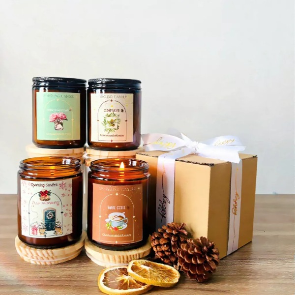 In Hoa Long nhận thiết kế và in ấn mẫu tem nhãn nến thơm đẹp