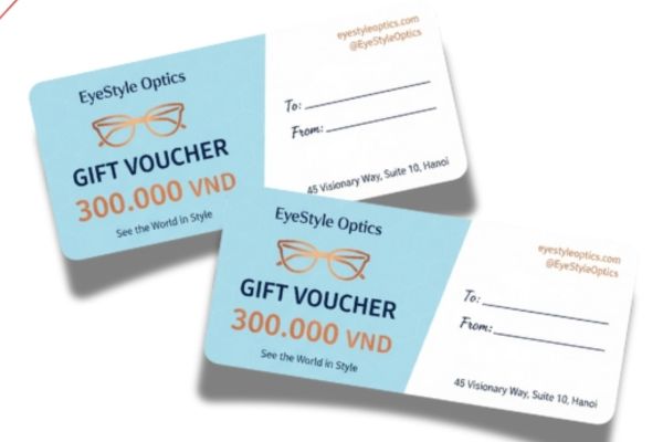 Mẫu voucher mắt kính giá rẻ, mẫu đẹp tại Hà Nội