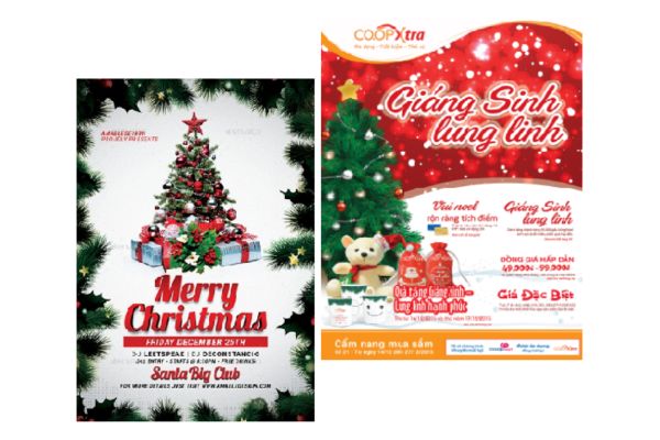 Mẫu tờ rơi noel đẹp, giá rẻ tại Hà Nội