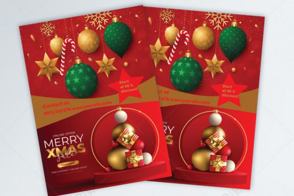 Mẫu tờ rơi noel đẹp, giá rẻ tại Hà Nội