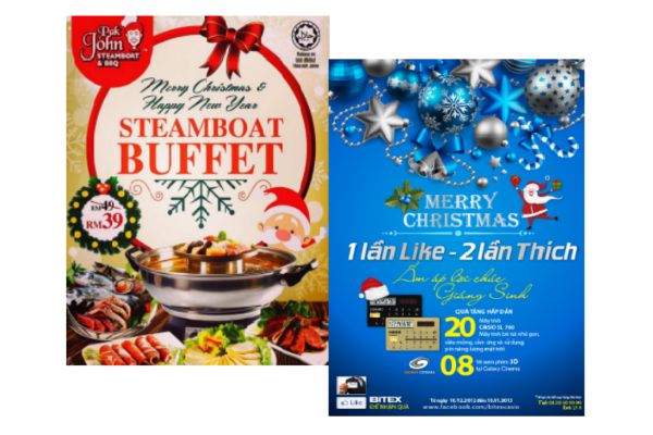 Mẫu tờ rơi noel đẹp, giá rẻ tại Hà Nội