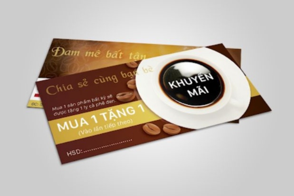 Mẫu voucher cà phê đẹp thu hút khách mới