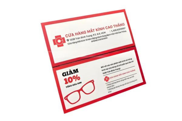 Mẫu voucher mắt kính giá rẻ, mẫu đẹp tại Hà Nội