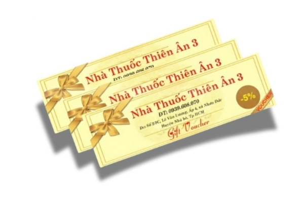Mẫu voucher nhà thuốc đẹp mắt