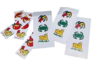 Những mẫu in nhãn sticker bầu cua tôm cá đẹp
