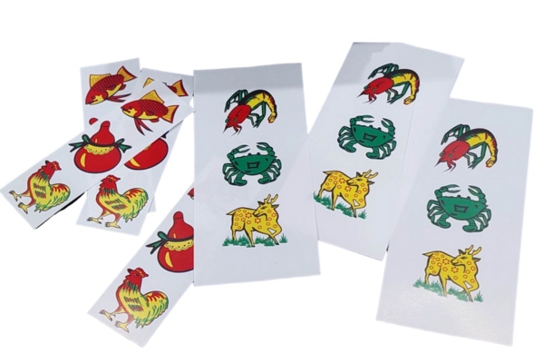 Những mẫu in nhãn sticker bầu cua tôm cá đẹp