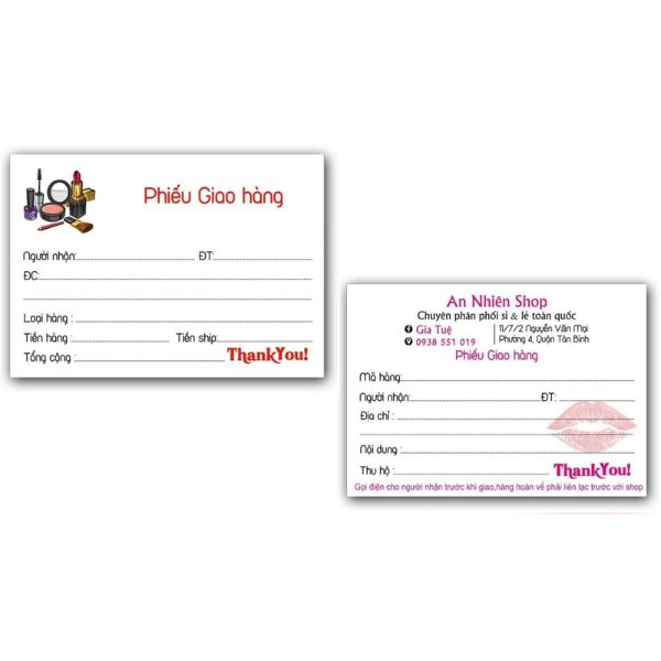 In phiếu giao hàng giá rẻ, mẫu đẹp tại Hà Nội