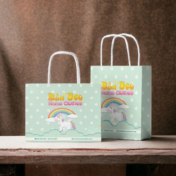Túi Giấy Shop Mẹ và Bé In Hoa Long nhận in Túi Giấy Shop Mẹ và Bé lấy ngay