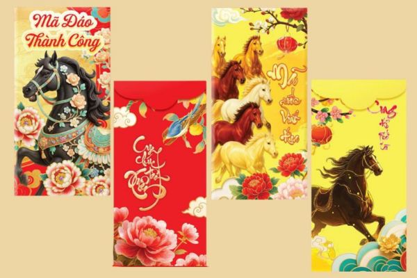 Bao lì xì mã đáo thành công đẹp, chất lượng cao