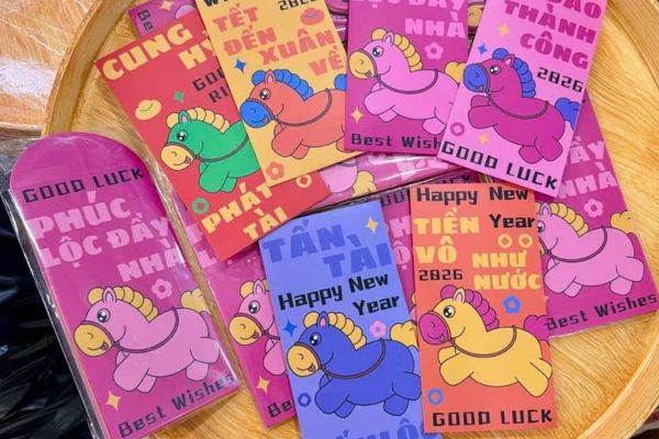 Bao lì xì mã đáo thành công đẹp, chất lượng cao