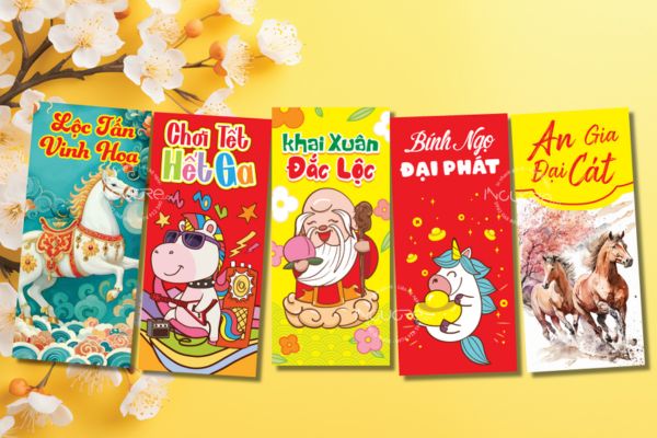 Bao lì xì mã đáo thành công đẹp, chất lượng cao