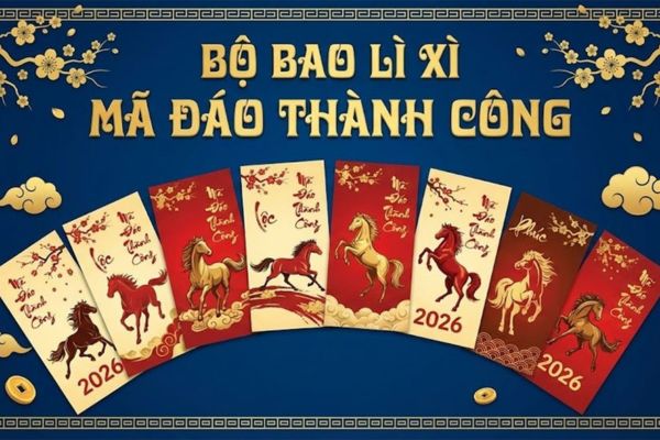 Bao lì xì mã đáo thành công đẹp, chất lượng cao