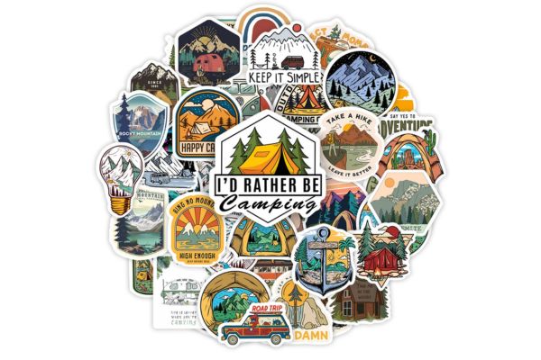Bộ sticker cắm trại mùa hè giá rẻ, chất lượng cao