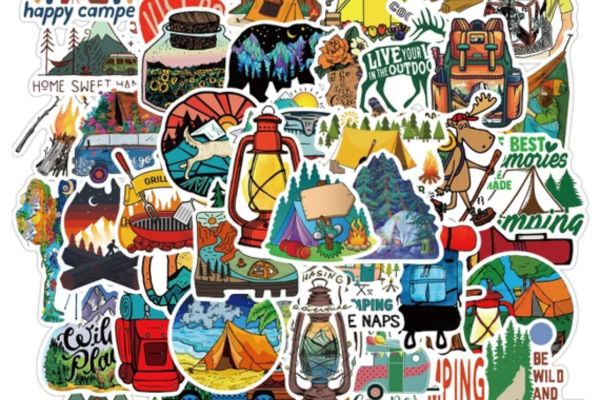 Bộ sticker cắm trại mùa hè giá rẻ, chất lượng cao