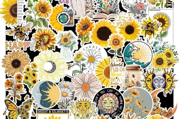 Bộ sticker hoa hướng dương đẹp, chất lượng cao