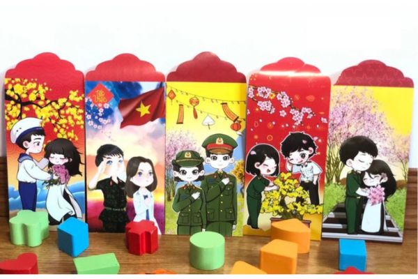 Mẫu bao lì xì công an giá rẻ, mẫu đẹp
