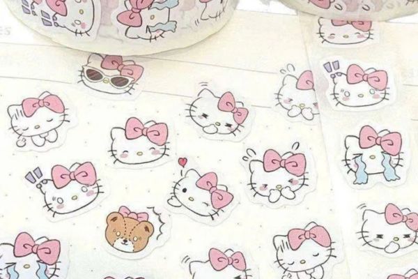 Mẫu sticker Hello Kitty theo yêu cầu tại Hà Nội