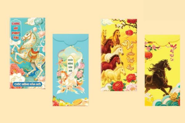 Bao lì xì mã đáo thành công đẹp, chất lượng cao